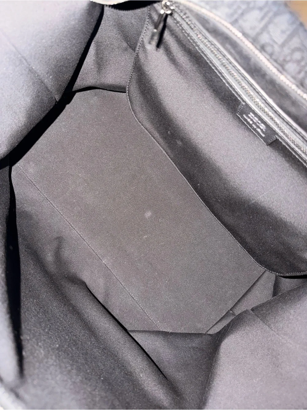 Dior Gray Monogram Canvas Duffel with Leather Trim